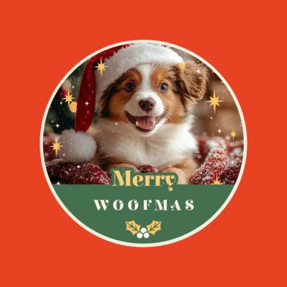 Cute Ornament Creator Featuring a Dog Photo With a X-Mas Message