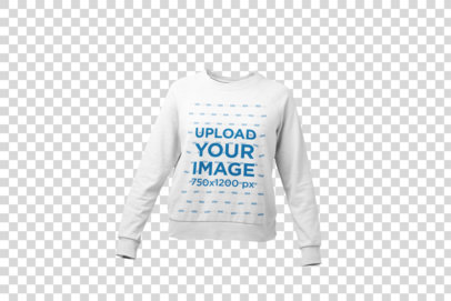 Mockup of a Ghosted Women's Crewneck Sweatshirt