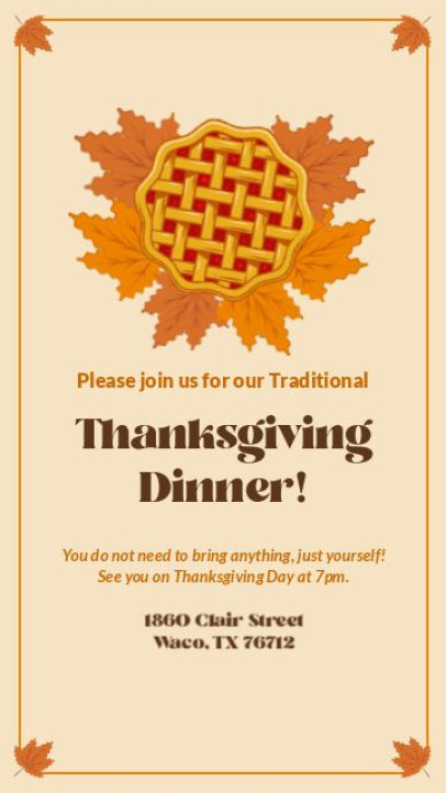 Event-Themed Instagram Story Video Generator for a Thanksgiving Dinner