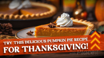 Thanksgiving Intro Video Maker for a Pumpkin Pie Recipe
