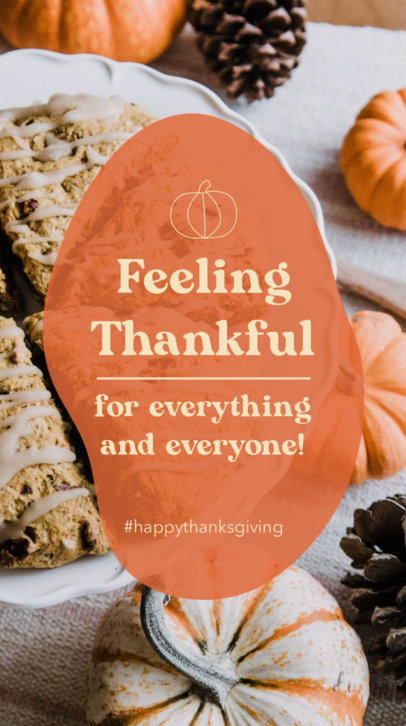 Instagram Story Video Template Featuring a Thanksgiving-Themed Quote